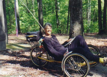 Meet Laurel and her trike , terrors of the Missouri highways.