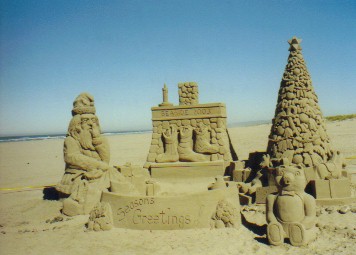 Cool sand sculptures at Seaside, OR
